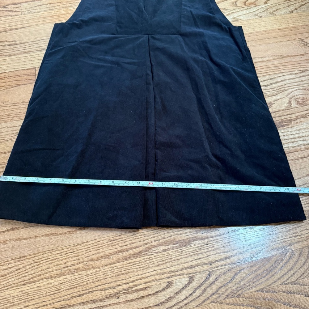 COS Bib-Front Corduroy Mini Dress β Black β Size 8 - Picture 10 of 11